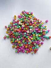 Load image into Gallery viewer, Mixed 6x6MM Square Cube Acrylic Number/Heart Letter Alphabet Beads For Kids Braids, Hanmade Craft Making DIY