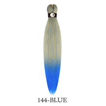 Load image into Gallery viewer, Hairnergy Braids Pre-Stretched 56'' Braiding Hair Extensions Ombre (color 144/Blue)