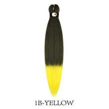 Load image into Gallery viewer, Hairnergy Braids Pre-Stretched 56'' Braiding Hair Extensions Ombre (color 1/Yellow)