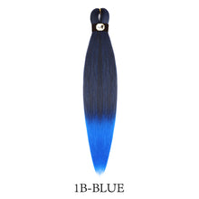 Load image into Gallery viewer, Hairnergy Braids Pre-Stretched 56'' Braiding Hair Extensions Ombre (color 1/Blue)