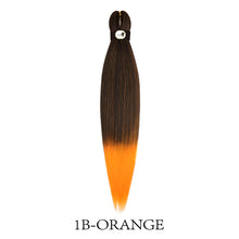Load image into Gallery viewer, Hairnergy Braids Pre-Stretched 56'' Braiding Hair Extensions Ombre (color 1/Orange)