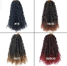 Load image into Gallery viewer, 5 packs River Locs Curly Goddess Locs Crochet Hair Extension- 14 inches
