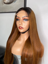 Load image into Gallery viewer, Straight 4x4 HD Lace Closure Glueless Wigs 200% Density 100% Human Hair color 1b/30
