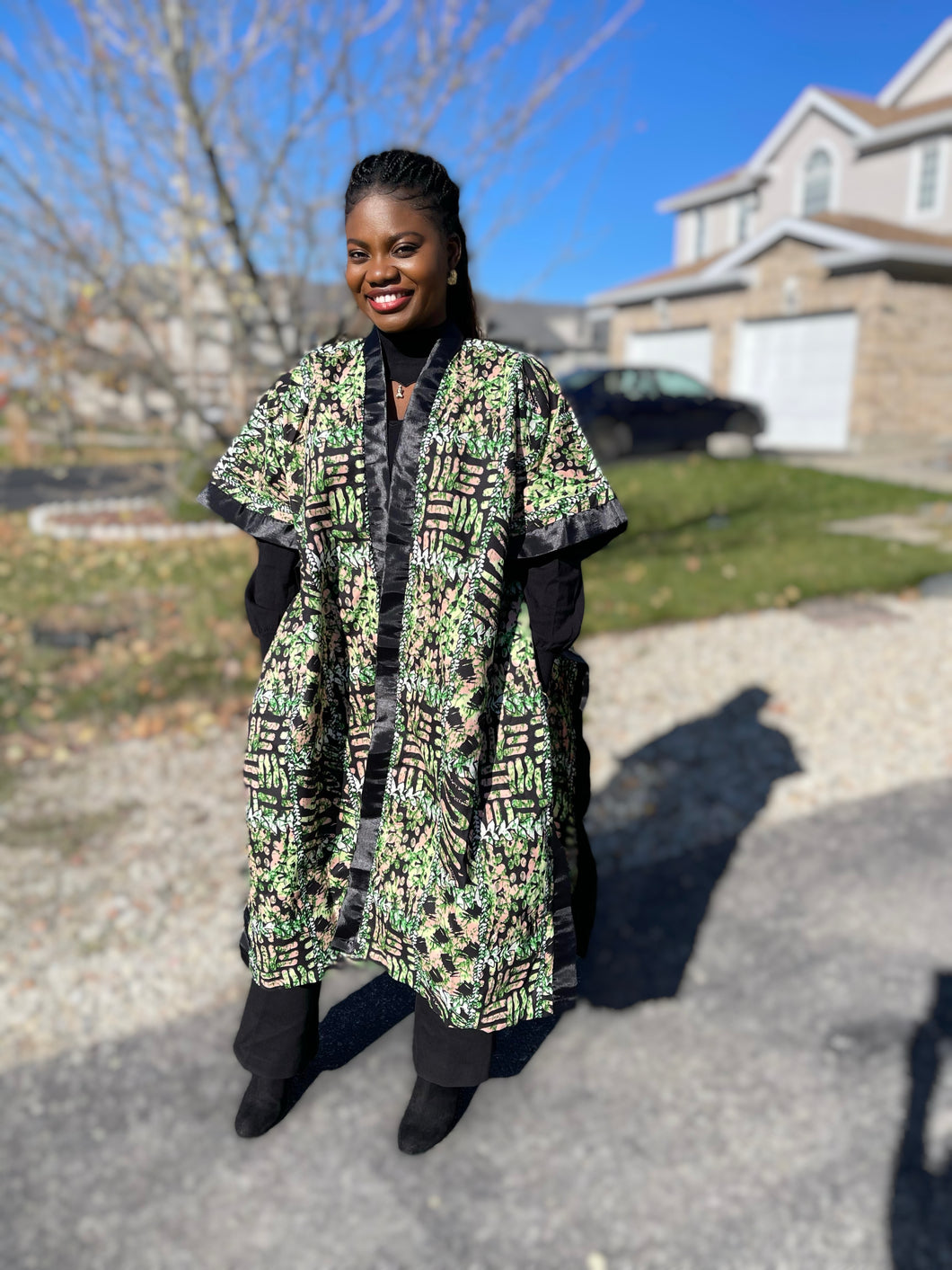 African Print Ankara Kimono One Size Dress - Kiekie Kimono 2.0 (010)