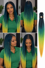 Load image into Gallery viewer, Hairnergy Braids Pre-Stretched Long Braiding Hair Extensions 4 Ombre Colors
