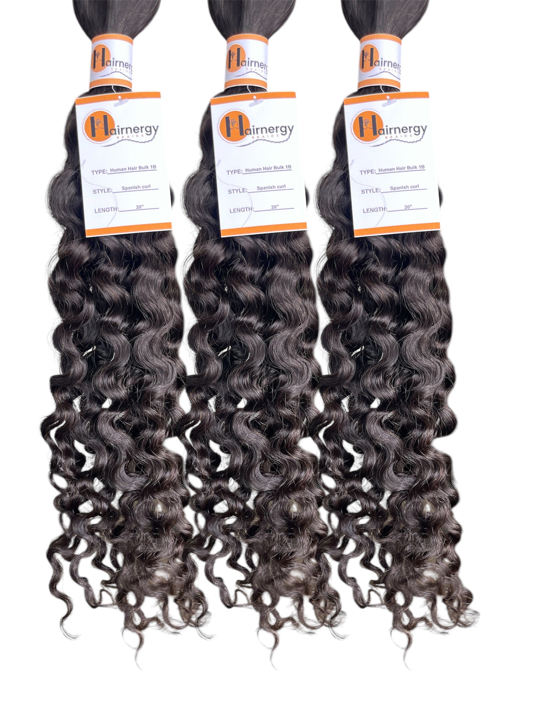 Spanish Curl Bulk Hair Extensions for Braiding 100% Human Hair 100g