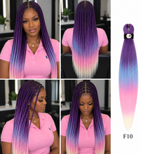 Load image into Gallery viewer, Hairnergy Braids Pre-Stretched Long Braiding Hair Extensions 4 Ombre Colors

