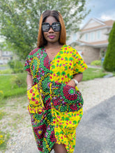 Load image into Gallery viewer, Rolly-Babe Ankara Dress Yellow
