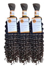 Load image into Gallery viewer, Deep Curl Bulk Hair Extensions for Braiding 100% Human Hair 100g
