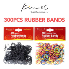 Load image into Gallery viewer, KIM &amp; C 300pcs Rubber Bands - Black
