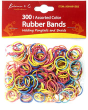 Load image into Gallery viewer, KIM &amp; C 300pcs Rubber Bands - Black
