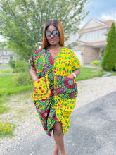 Load image into Gallery viewer, Rolly-Babe Ankara Dress Yellow
