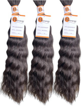 Load image into Gallery viewer, Wet and Wave Braid Hair Bulk 100% Human Hair Extensions Bulk for Braiding 100g
