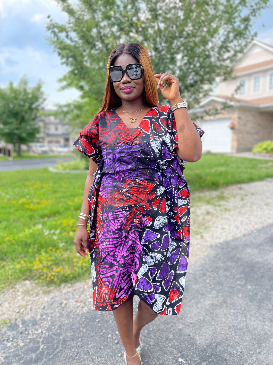 Rolly Babe Ankara Dress purple