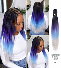 Load image into Gallery viewer, Hairnergy Braids Pre-Stretched Long Braiding Hair Extensions 4 Ombre Colors

