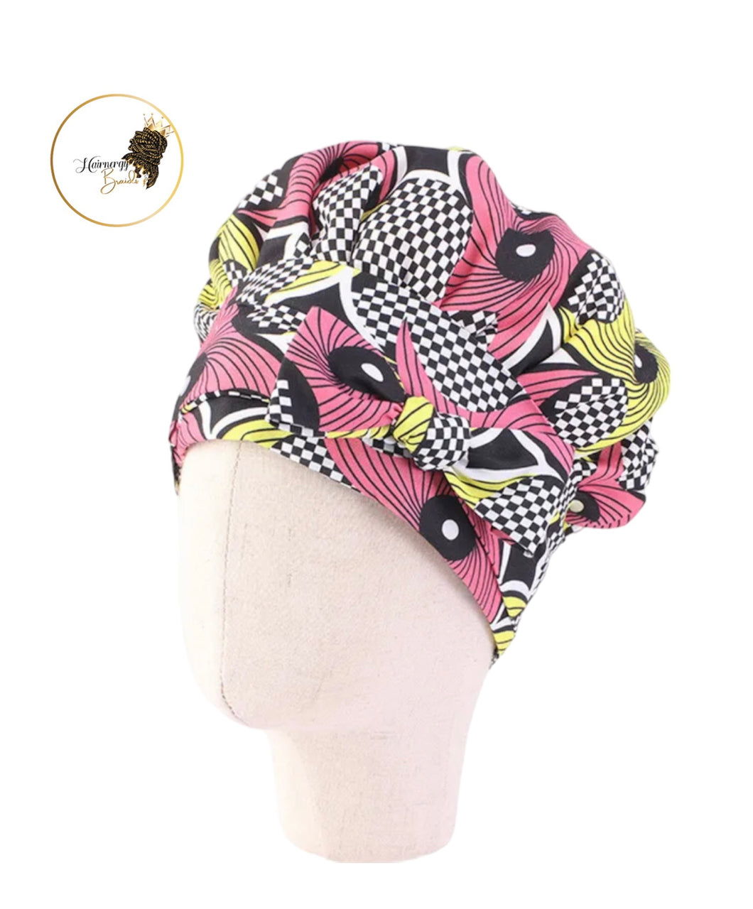 Kids Satin Hair Bonnet Sleep Cap with elastic and extra long tie band