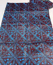 Load image into Gallery viewer, Adire brocade tie dye adire fabric by 5 yards, kampala fabric for craft sewing 009
