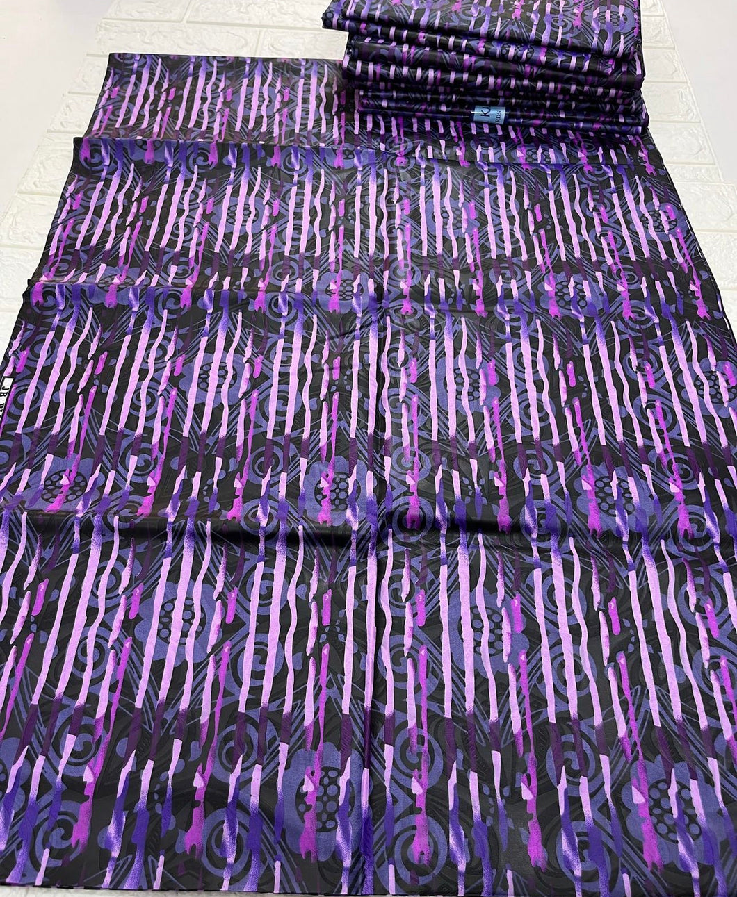 Adire brocade tie dye adire fabric by 5 yards, kampala fabric for craft sewing 016