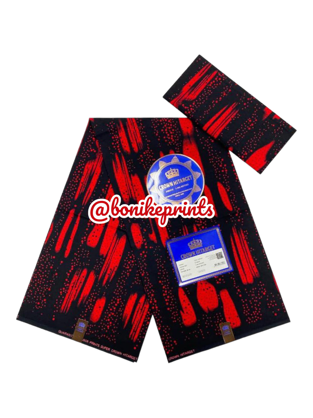 Big Range African Print/Ankara fabric 008 Red Black Mix