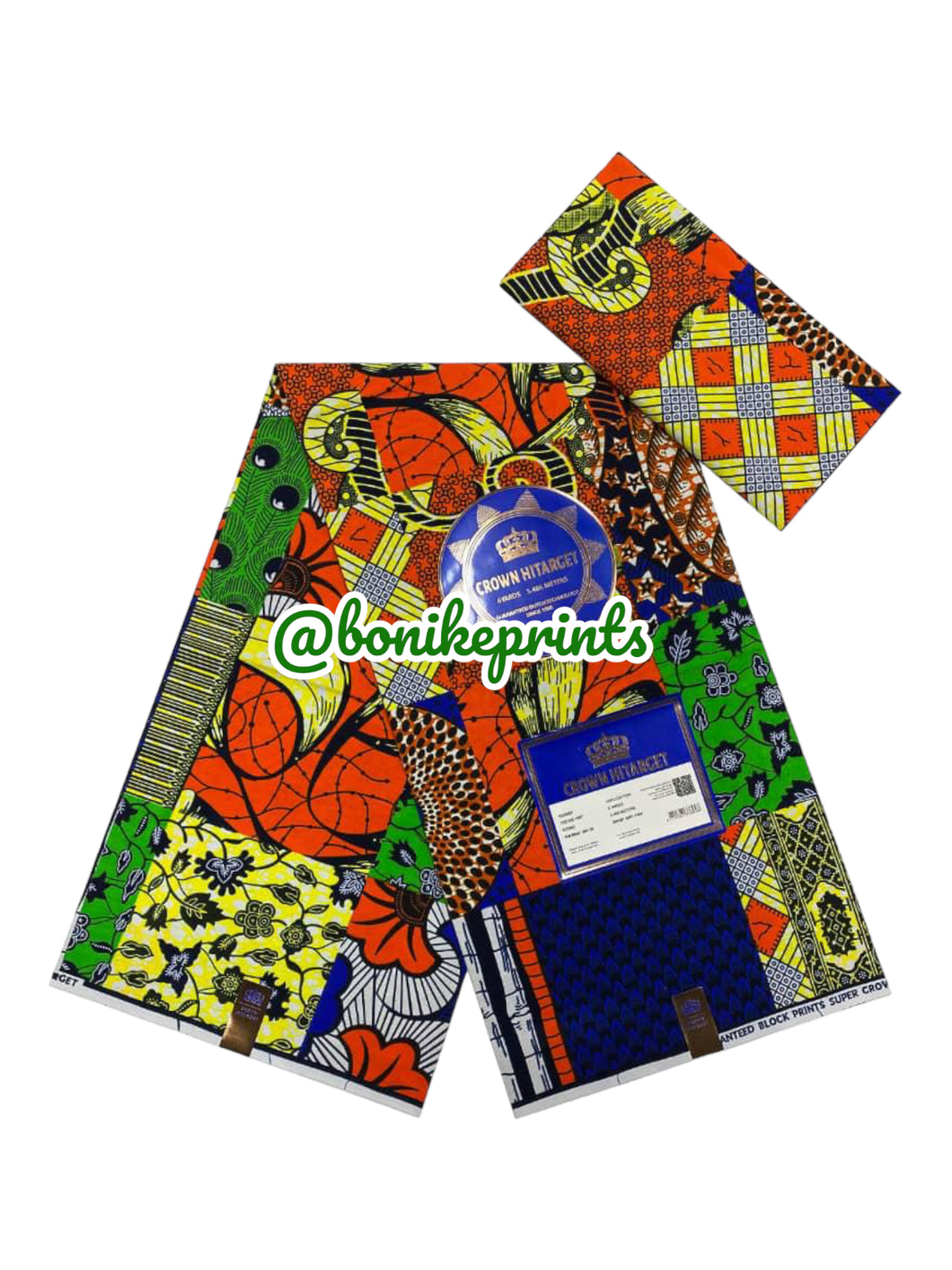 Big Range African Print/Ankara fabric 009 Orange Yellow Green Mix