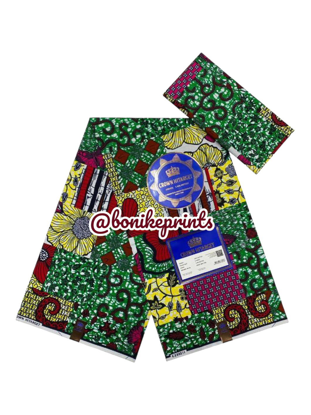 Big Range African Print/Ankara fabric 010 Green, Yellow, Red mix