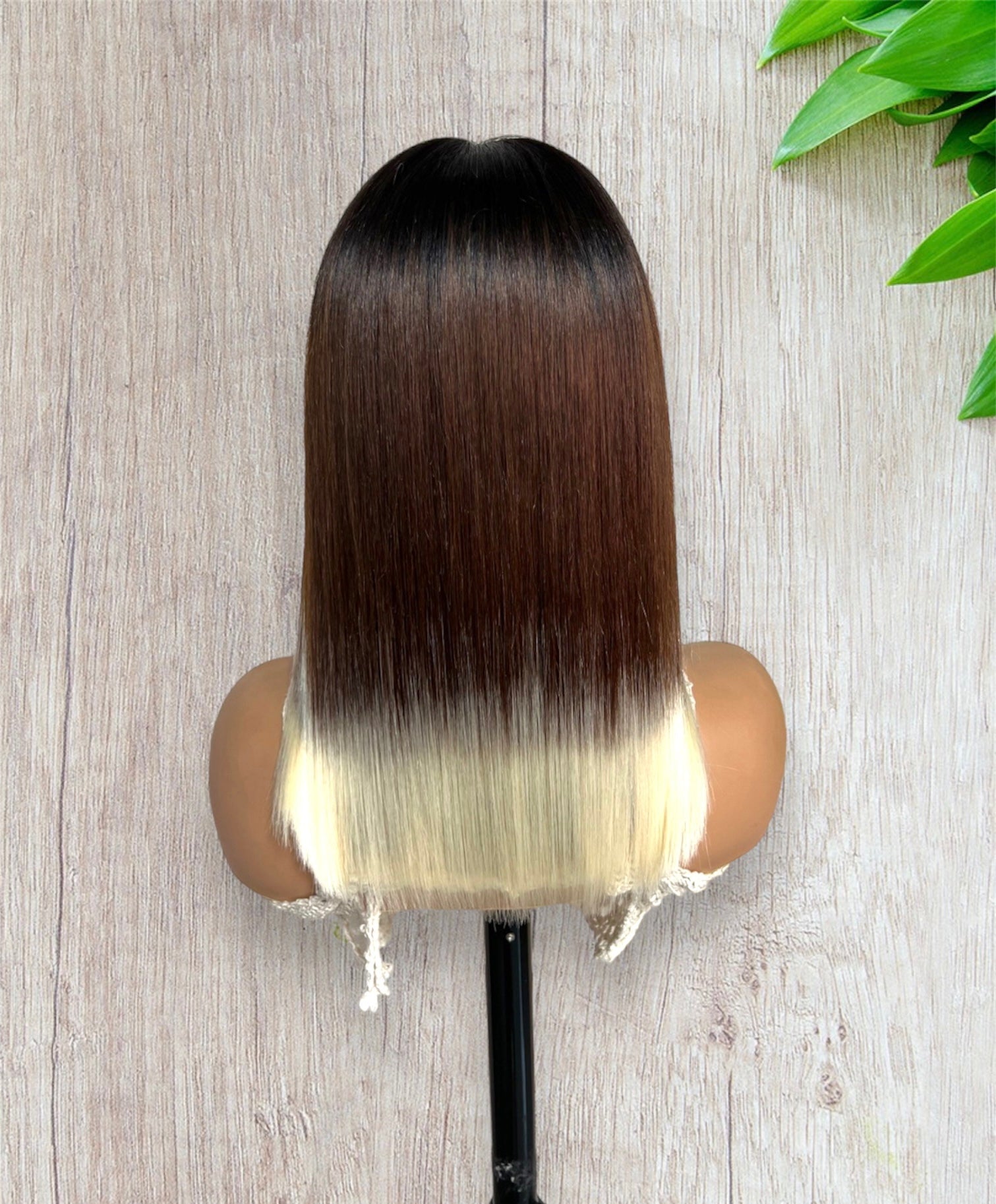 Brown to blonde ombre straight hair best sale