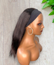Load image into Gallery viewer, Wear &amp; Go Straight Headband Human Hair Wig 150% Density No Glue Needed Natural Black
