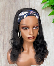 Load image into Gallery viewer, Wear &amp; Go Body Wave Headband Human Hair Wig 150% Density No Glue Needed Natural Black
