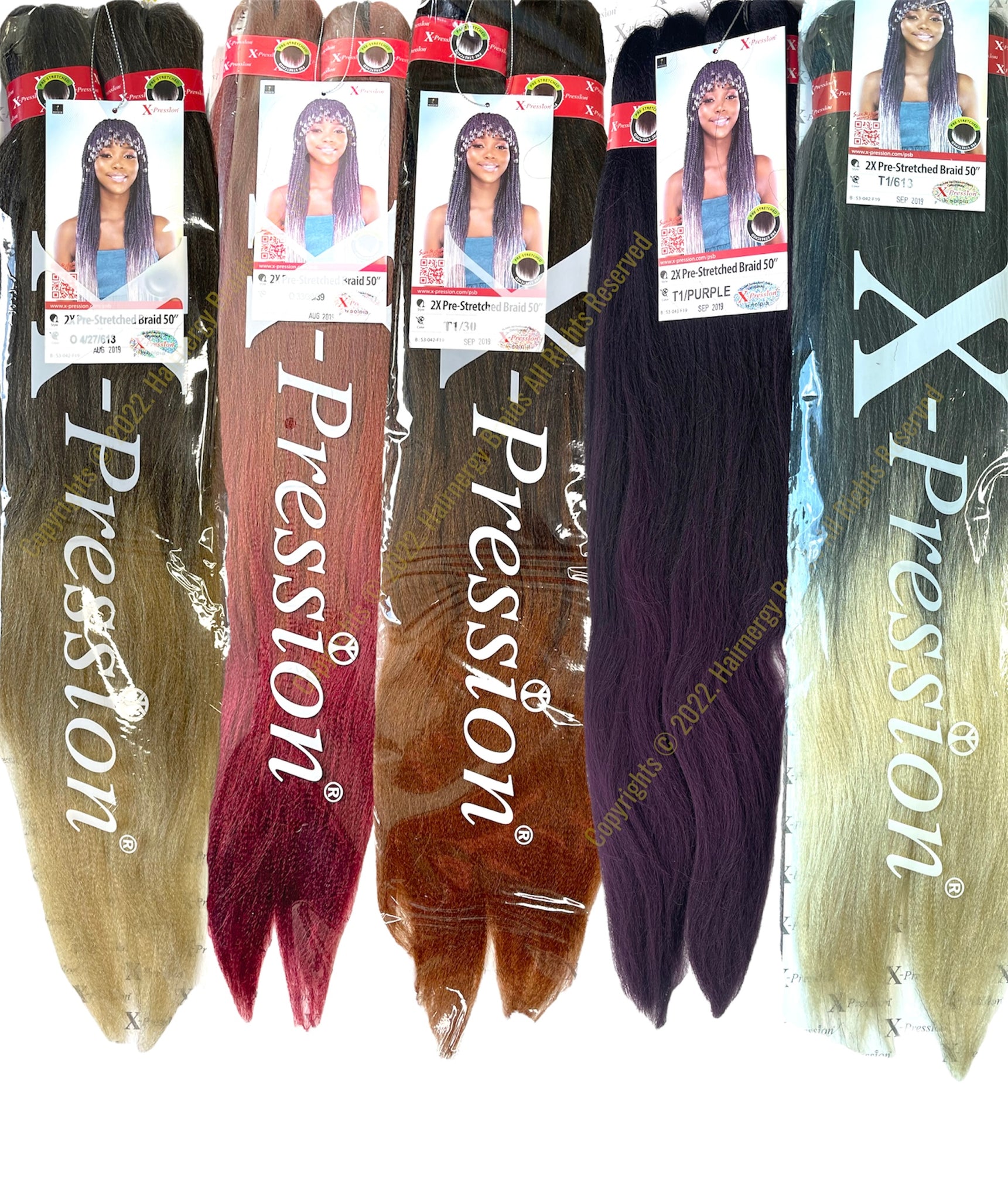X-Pression Pre-stretched Hair Braiding Extensions 50 Color 1b – Hairnergy  Braids