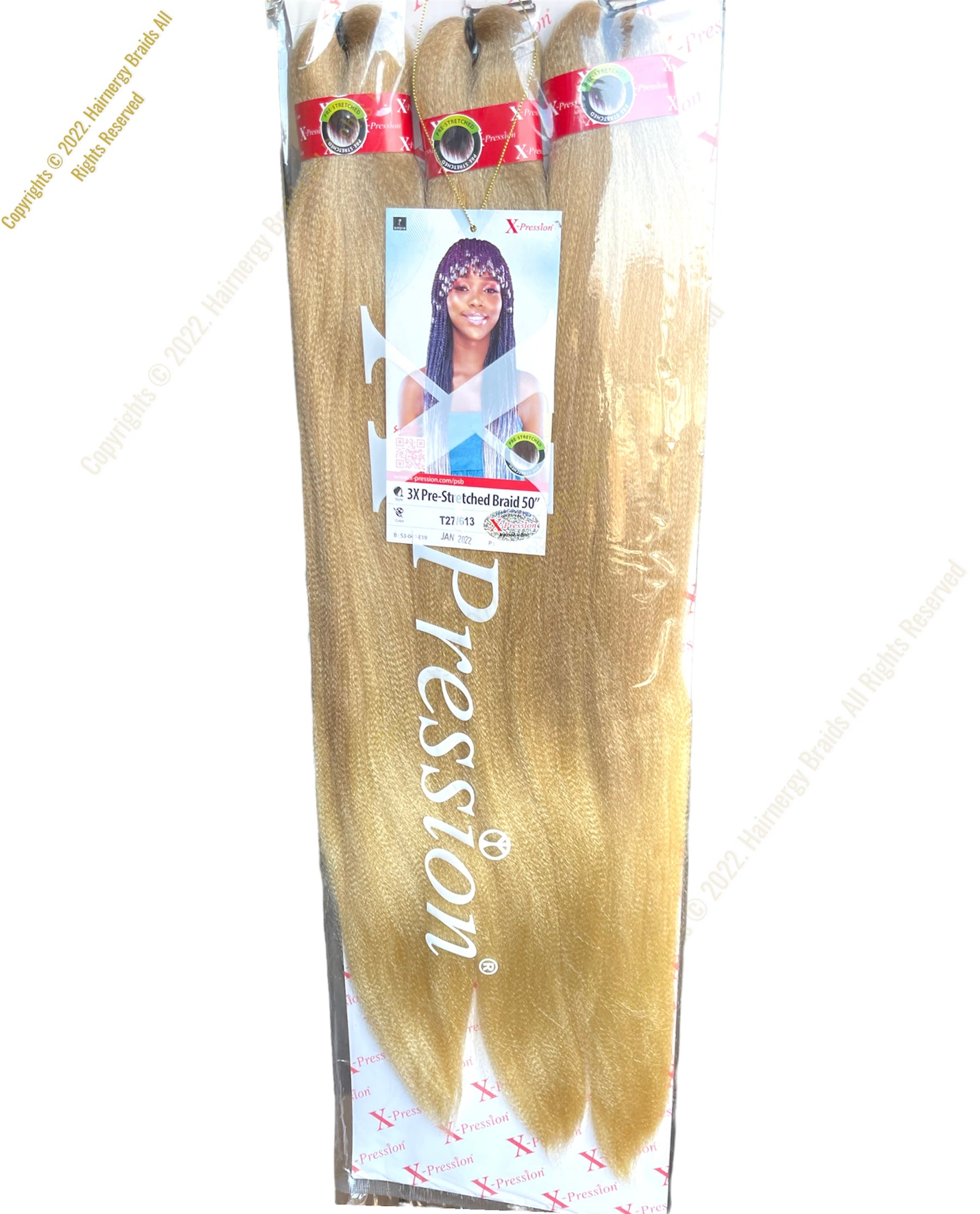 X-Pression Pre-stretched Hair Braiding Extensions 50 Color 27