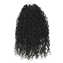 Load image into Gallery viewer, 5 packs River Locs Curly Goddess Bohemian Wavy Locs Crochet Hair Extension- 18 inches
