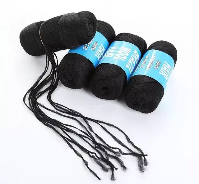 Generic Brazilian Wool Attachment 6pcs (BLACK)