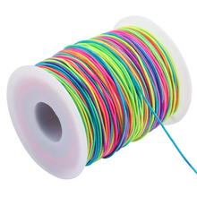 Load image into Gallery viewer, 100m Rainbow Elastic Cord Beading Thread Stretched String Craft Cord Bead String kids - 1mm
