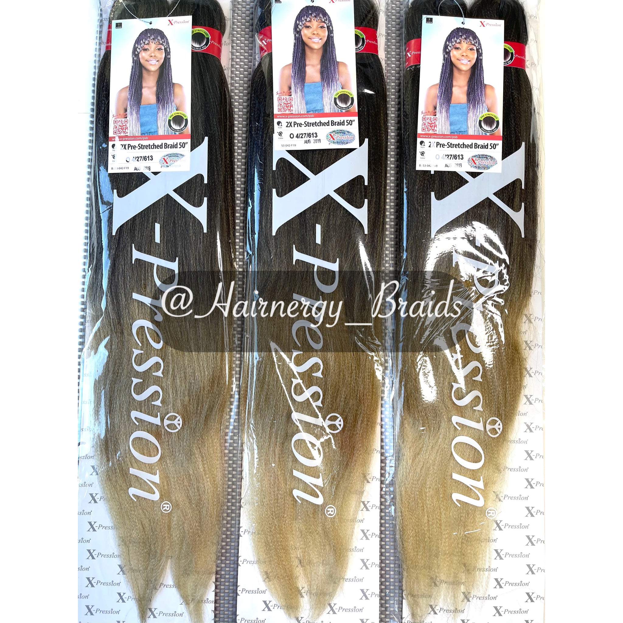 X-Pression pre-stretched braiding hair 50 Color 2 – Hairnergy Braids