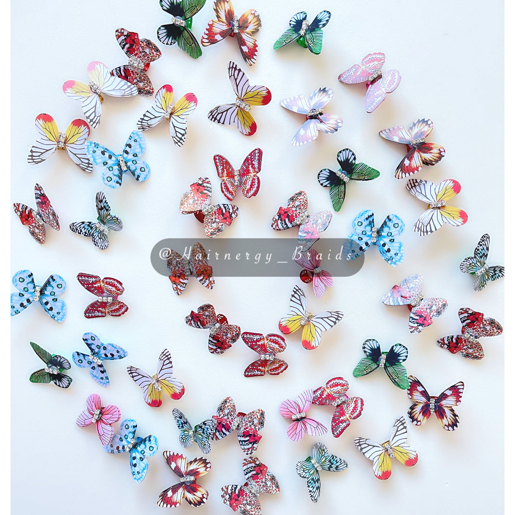 2pcs Butterfly Hair, braid, twist, Locs accessories / pins perfect for kids and adults