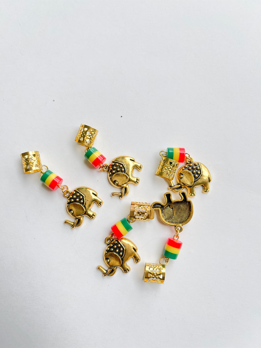 5pcs Dreadlocs and Braids Gold Clips and beads and Hair Accessories Charms