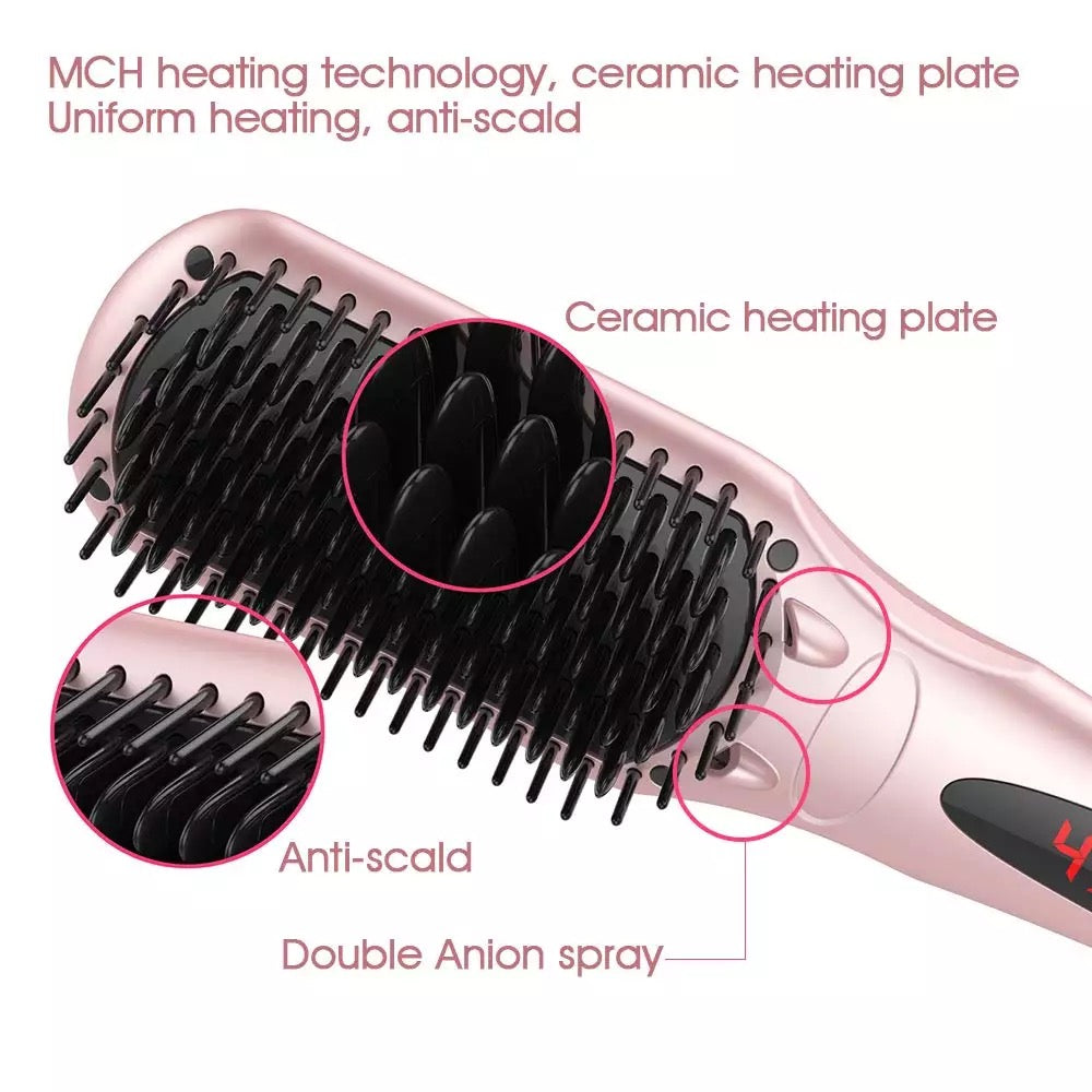 Hair straightener brush miropure best sale