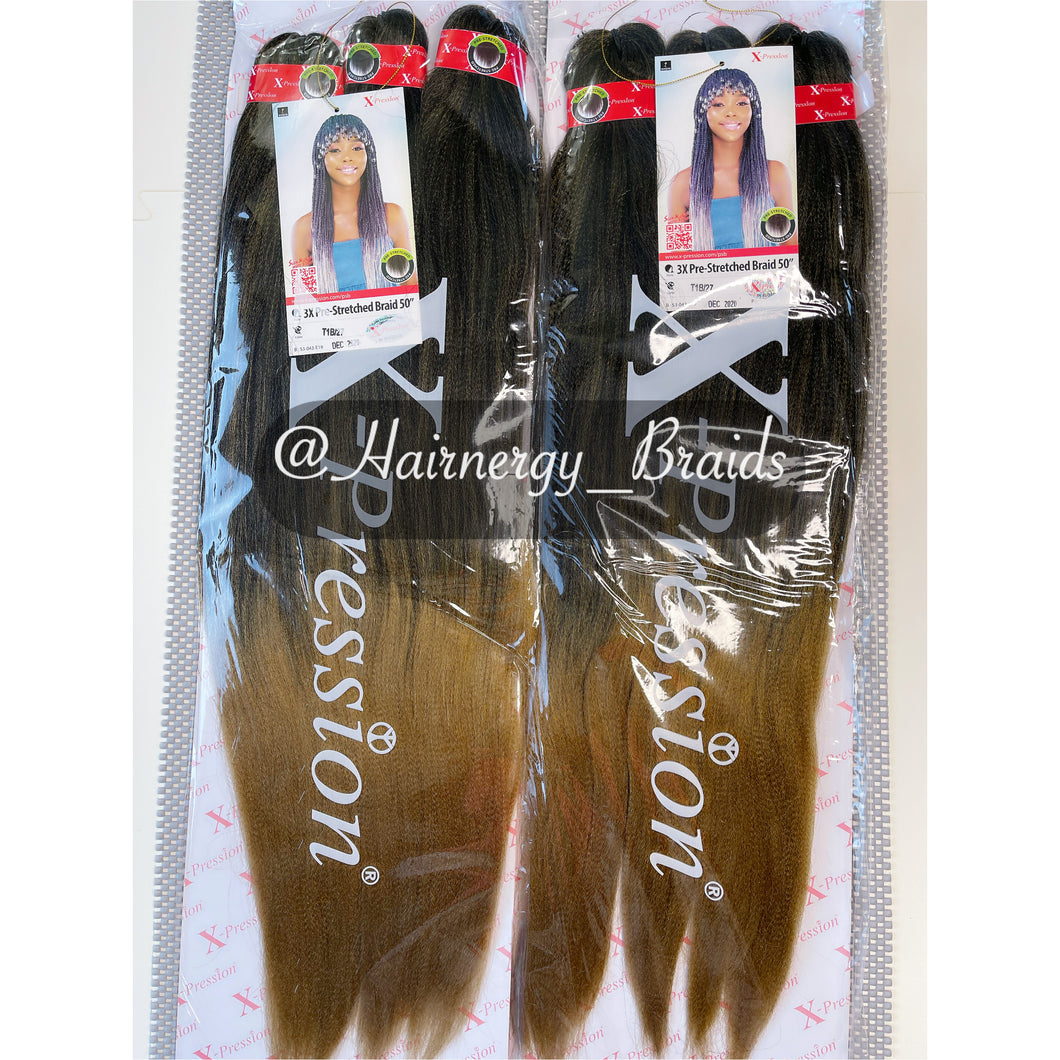 X-Pression Pre-stretched Ombre Braiding hair Extensions 50 COLOUR
