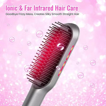 Load image into Gallery viewer, #1 Hair Straightener Brush, MiroPure Infrared Ionic Hair straightening Brush, Heating Comb. Model: 7056
