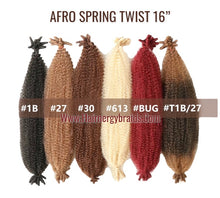 Load image into Gallery viewer, 3X Springy Afro Kinky Twist Hair extensions 16&quot;
