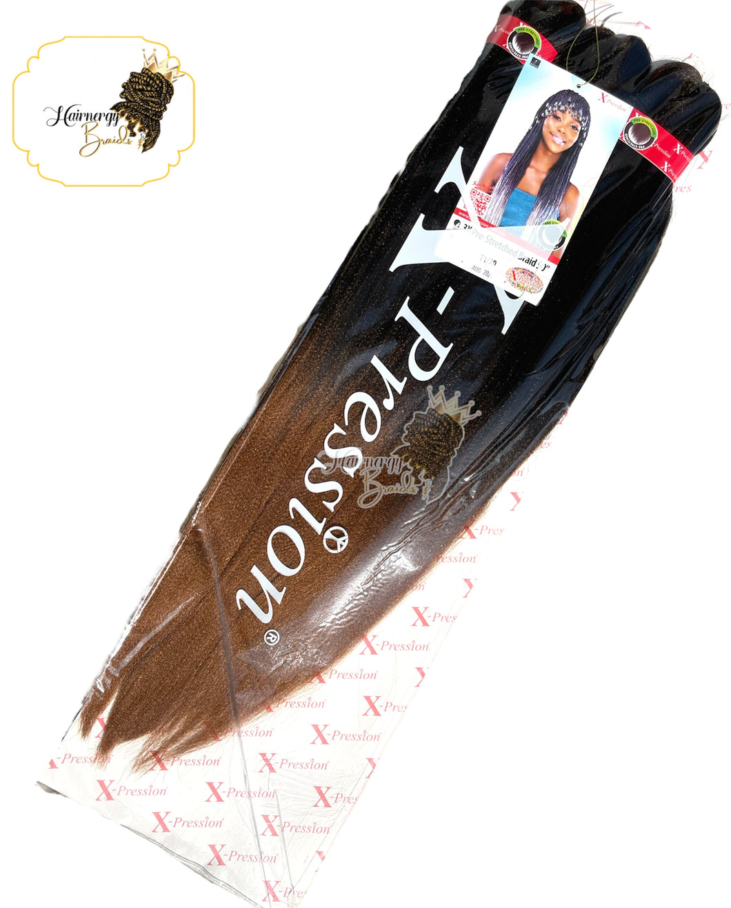 X-Pression Pre-stretched Hair Braiding Extensions 50 Color 1/30 ombre