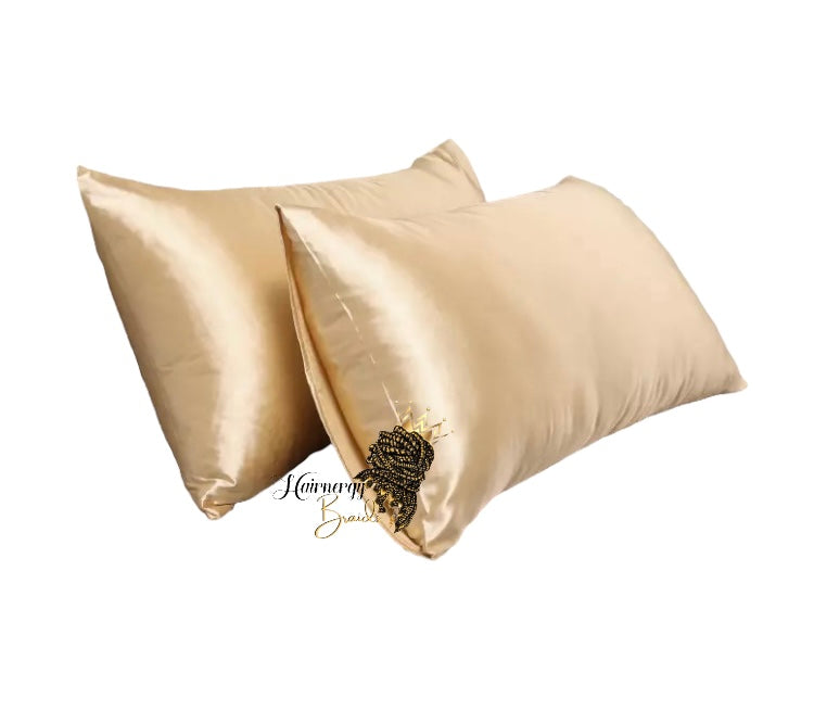 Satin Pillow case standard 2 pieces pillow cover 20x30 inches Color CHAMPAGNE 2