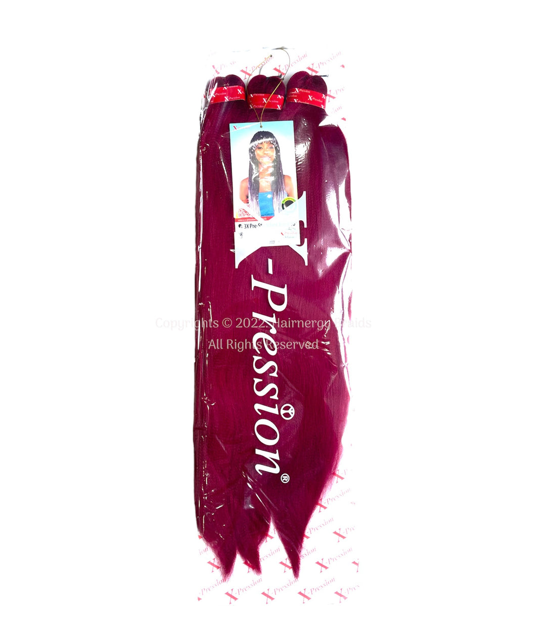 X-Pression Pre-stretched Hair Braiding Extensions 50 Color Burgundy –  Hairnergy Braids