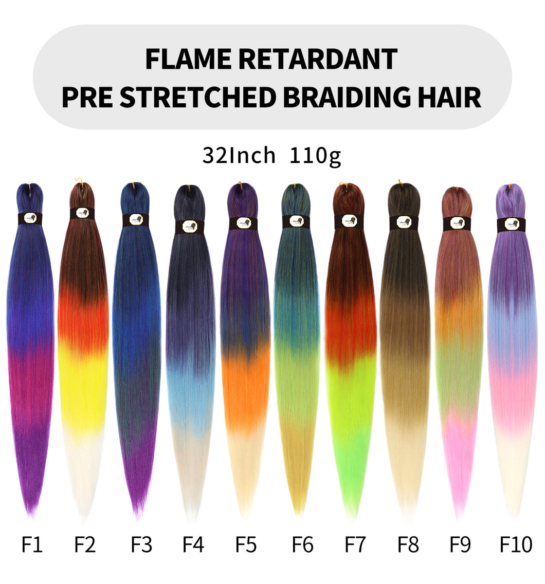 Hairnergy Braids Pre-Stretched Long Braiding Hair Extensions 4 Ombre Colors