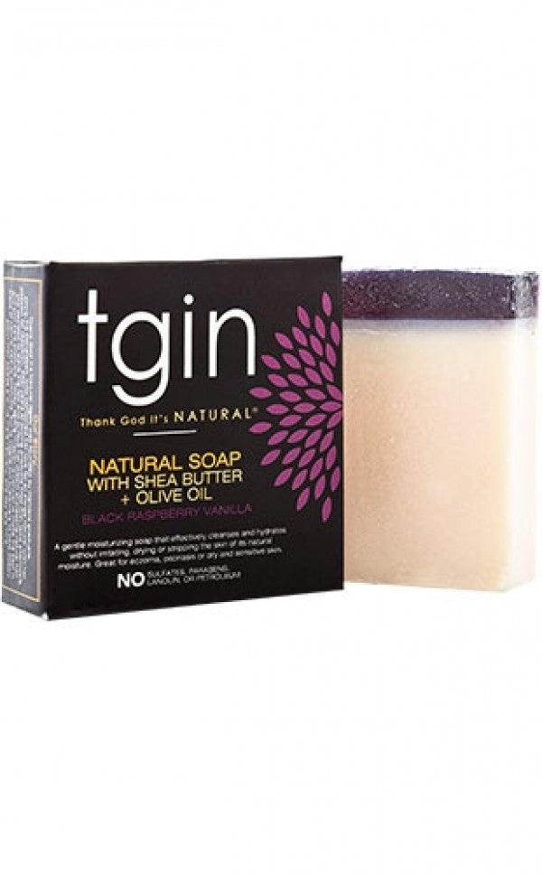 TGIN Natural Soap with Shea Butter & Olive oil- Black Raspberry Vanilla