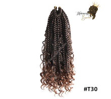 Load image into Gallery viewer, Bohemian Goddess box braid Crochet Hair Extension- 14 inches
