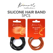 Load image into Gallery viewer, KIM &amp; C 5pcs Silicone Hair Band Ponytailers
