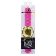 Load image into Gallery viewer, BTL Braider hand Band Gel Pot Gold color Black Band
