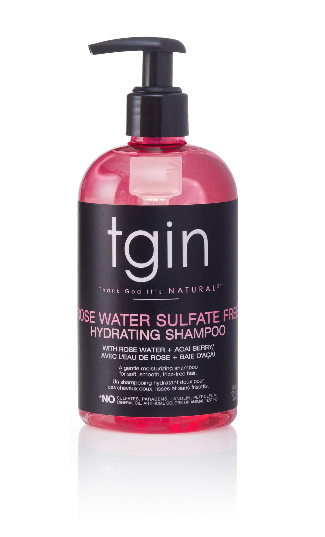 TGIN Rose Water Sulfate Free Hydrating Shampoo (13oz)