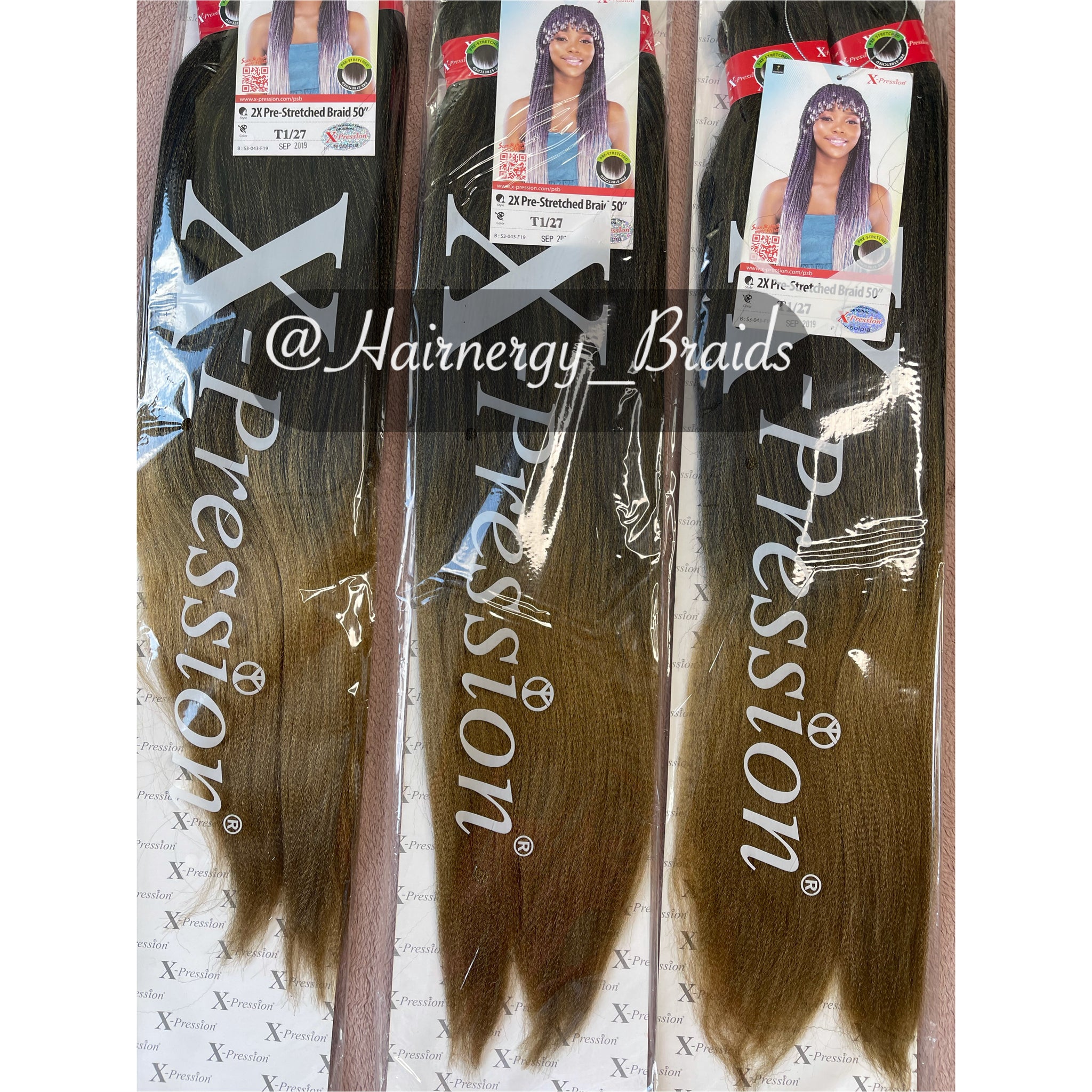 X-Pression Pre-stretched Hair Braiding Extensions 50 Color 33 – Hairnergy  Braids